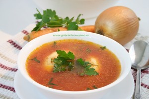 Supa de rosii cu galusti/Tomato soup with dumplings