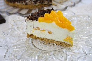 Cheesecake cu mandarine si ciocolata/ Mandarins chocolate cheesecake